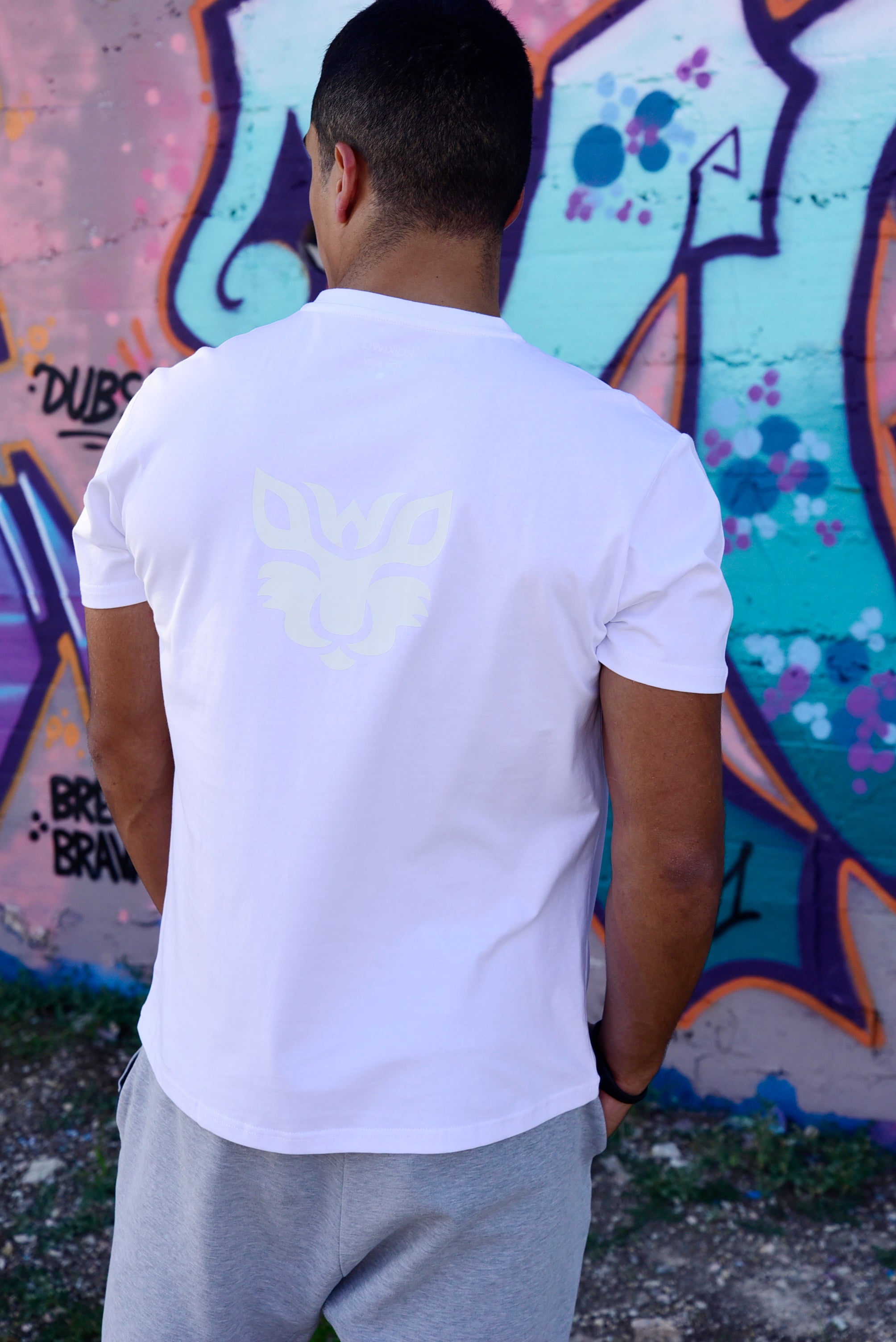 Round V-Neck T-Shirt - White